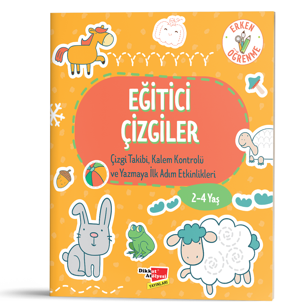 Eğitici Çizgiler Evde Etkinlik Kitabı 2-4 Yaş