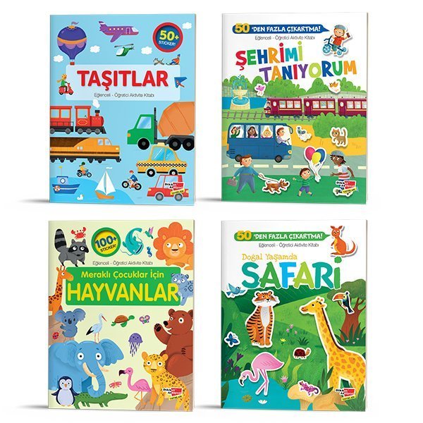 Eğlenceli Öğretici Aktivite Kitabı 4'lü Set