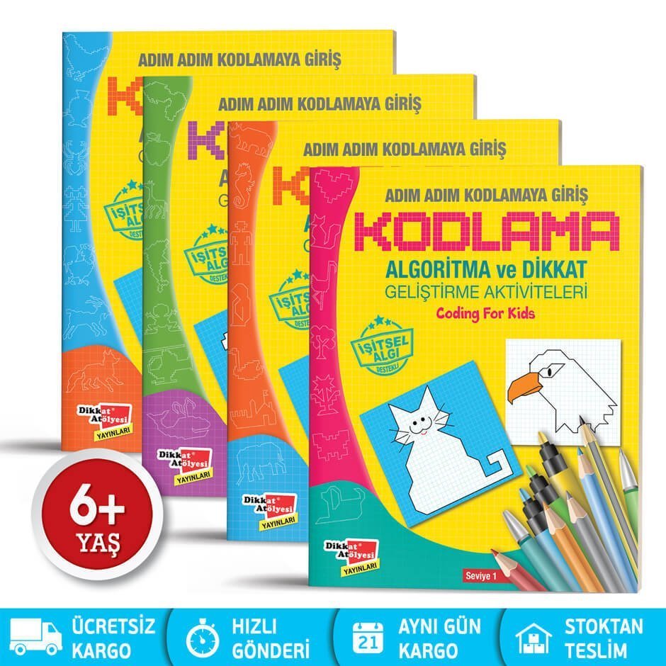 Algoritma Temelli Adım Adım Kodlama 4'lü Kitap Seti