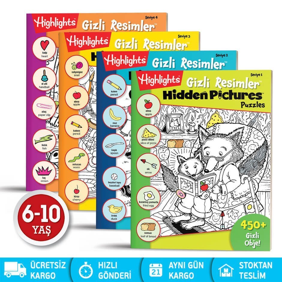 Hidden Pictures Gizli Resimler 4'lü Set