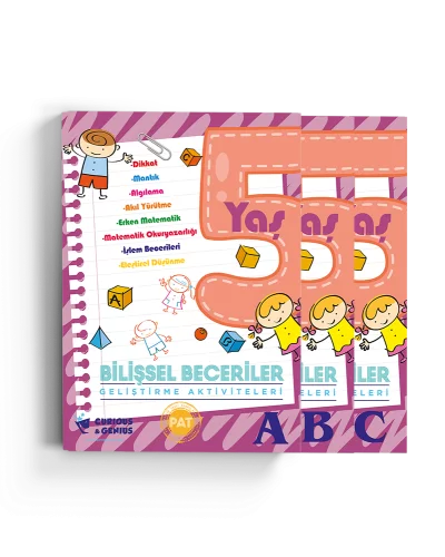 Pat 5 Yaş Bilişsel Beceriler Geliştirme Aktiviteleri Seti (A-B-C seri)