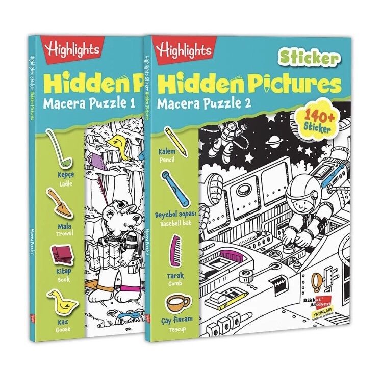 Sticker Hidden Pictures Macera Puzzle 2'li Set