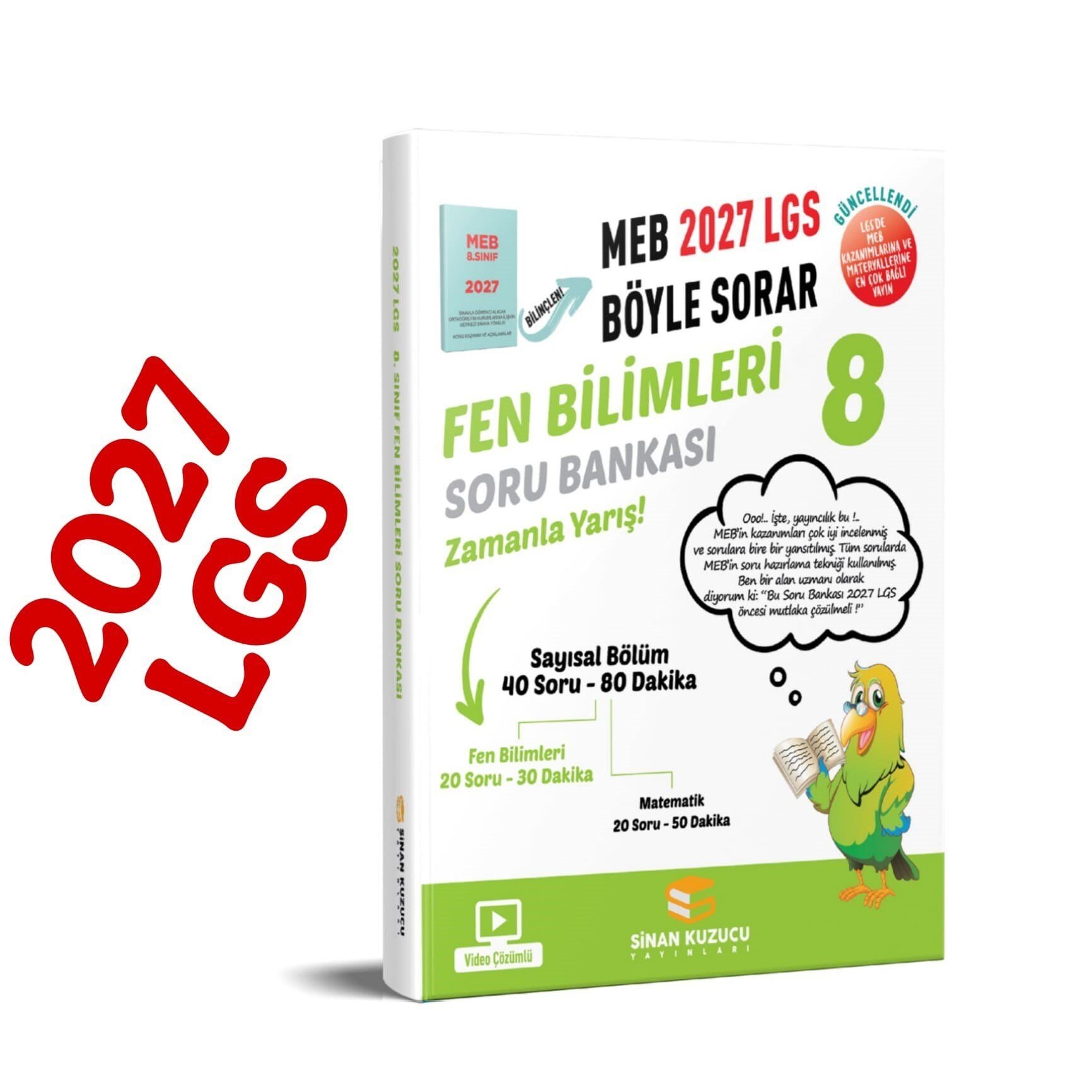 Sinan Kuzucu Yayınları 8. Sınıf 2027 Lgs Meb Böyle Sorar FEN BİLİMLERİ Soru Bankası Video Çözümlü