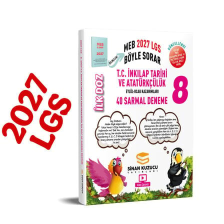 Sinan Kuzucu Yayınları 8. Sınıf İlk Doz Sarmal Branş Denemeleri T.C. İNKILAP TARİHİ VE ATATÜRKÇÜLÜK ( 2027 LGS )