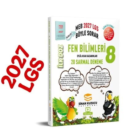 Sinan Kuzucu Yayınları 8. Sınıf İlk Doz Sarmal Branş Denemeleri FEN BİLİMLERİ ( 2027 LGS )