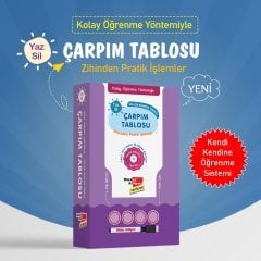 Kolay Öğrenme Yöntemiyle Yaz Sil Çarpım Tablosu