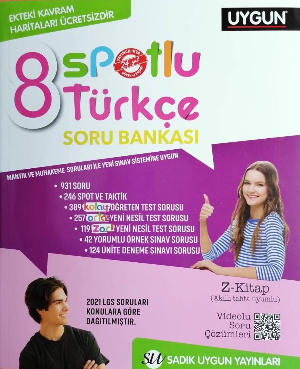 Sadık Uygun Yayınları 8.Sınıf Spotlu Türkçe Soru Bankası