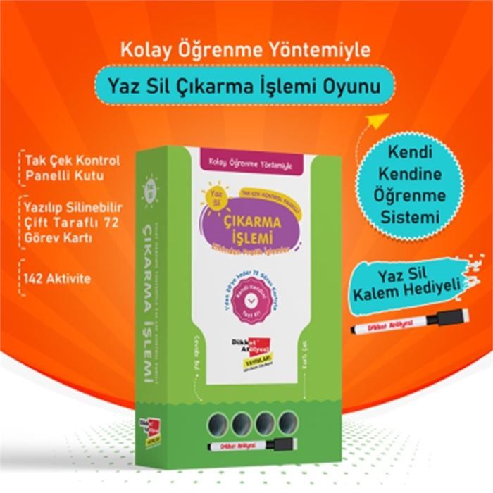 Kolay Öğrenme Yöntemiyle Yaz Sil Çıkarma İşlemi
