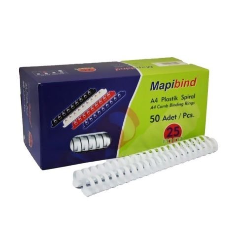 mapibind a4 plastik 25 mm spiral ( 45 adet )