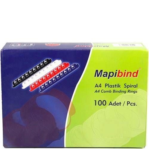 Mapibind A4 Plastik Beyaz 14 mm Spiral ( 79 adet )