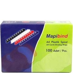 mapibind a4 plastik 18 mm kırmızı spiral ( 44 adet )