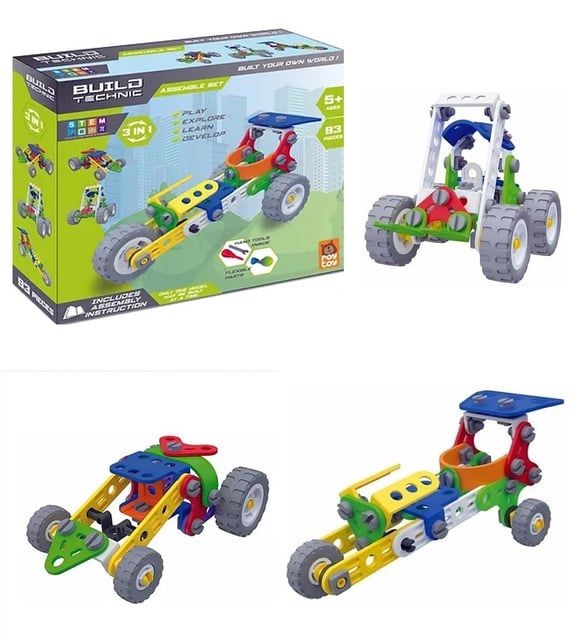 Roy Toy Buıld Technıc 3in1 Sök Tak - Yap Boz Araçlar (93parça)