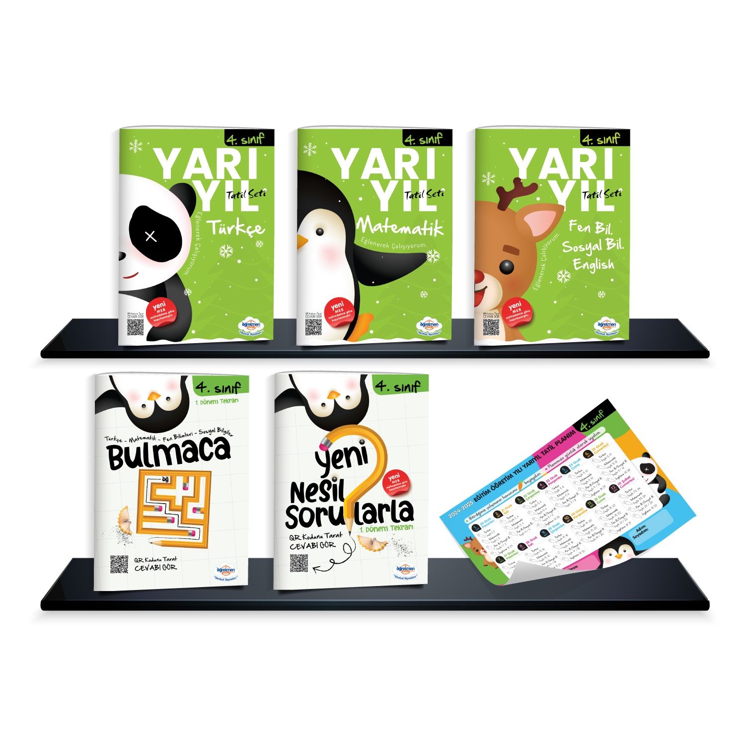 Öğretmen Evde 4.Sınıf Yarıyıl Tatil Kitabı seti