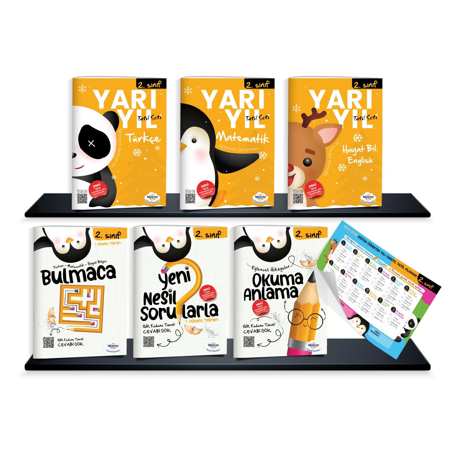 Öğretmen Evde 2.Sınıf Yarıyıl Tatil Kitabı Seti